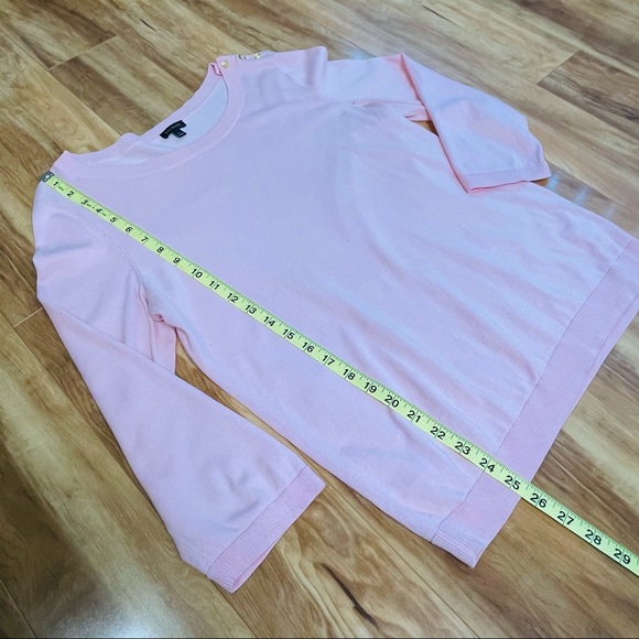 Talbots Long Sleeve Scoop Neck Blouse Pink L - Picture 11 of 14